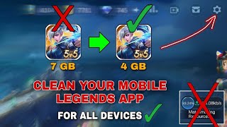 How to Remove Datas that are No Longer Needed in Mobile Legends [upl. by Elahcar]