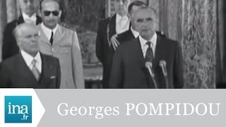 Georges Pompidou reçoit Habib Bourguiba à lElysée  Archive vidéo INA [upl. by Nahsez]