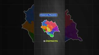 Himachal Pradesh Divisions and Districts shorts himachal india geography district upsc [upl. by Desta]