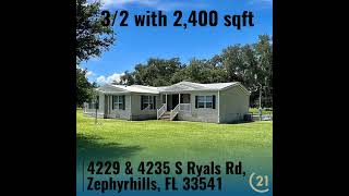 4229 amp 4235 S Ryals Rd Zephyrhills FL 33541 [upl. by Nauh]