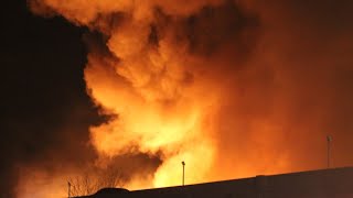 Fire Burns Through The Marcal Paper Mill In Elmwood Park New Jersey While Mutual Aid Battles [upl. by Hyacinthie555]