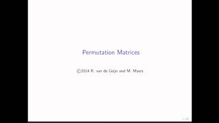 723 Permutation Matrices Part 1 [upl. by Ellenahs]