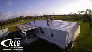 RIG Roofing  Timelapse of Mobile Home Metal Roof Replacement in Lakeland Florida [upl. by Uhile]