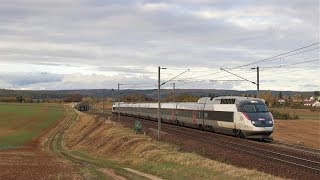 Trains de FRETS et derniers TGV sur la ligne 15 en automne [upl. by Yelsel815]