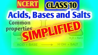 Class 10🎯 Acids Bases and Salts🔥 common properties NCERT  board exam [upl. by Airitac]