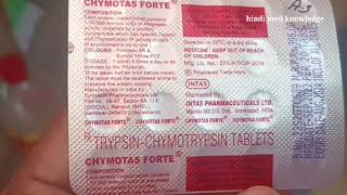 chymotas forte tablet Trypsin Chymotrypsin  chymotas forte in hindi  Chymoral Forte Tablete Uses [upl. by Eydie]