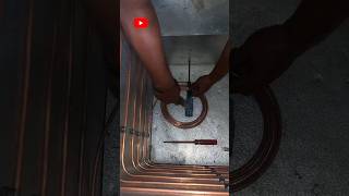 deep freezer external cooling coil fittingshorts short shortvideo workshoptelugu [upl. by Ibby]