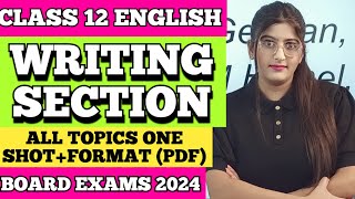 Writing Section Class 12 English 202324 [upl. by Henri]