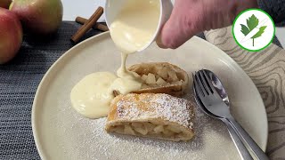 Apfelstrudel mit Blätterteig  Ein einfaches Rezept zum Nachbacken [upl. by Acissaj]