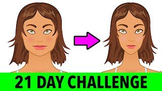 21 Day Challenge To Slim Down Your Face And Lose Chubby Cheeks [upl. by Eillo]