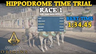 Assassins Creed Origins  Hippodrome Time Trial  Race 1  Best Time 13445 [upl. by Dot]