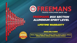 FREEMANS Box Section Aluminium Spirit Level [upl. by Ji]