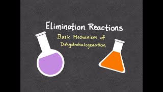 Elimination  Basic Mechanism of Dehydrohalogenation [upl. by Bentlee]