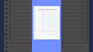 The Basics of the Cornell Note Taking Method [upl. by Nove]