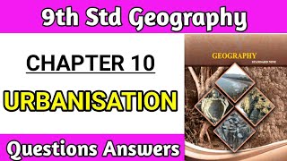 9th class geography chapter 10 questions and answers  Urbanization exercise ssc board [upl. by Albert380]