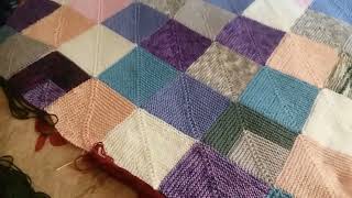 A Picot Border on the Mitred Square Blanket [upl. by Bottali]