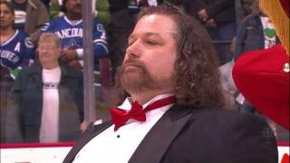 Canadian and American National Anthems  Game 2  Canucks Vs Kings  041710  HD [upl. by Aushoj]