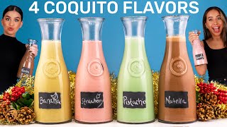 4 Different Coquito Flavors Pistachio Nutella Banana amp Strawberry [upl. by Adnirod712]