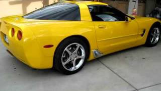 Yellow C5 Corvette with Corsa Pro Touring exhaust [upl. by Ceil516]