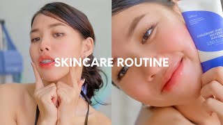 MY UPDATED SKINCARE ROUTINE oily acneprone sensitive skin [upl. by Annaiviv]