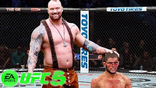 Khabib Nurmagomedov vs Big Power Bjornsson EA sports UFC 5 [upl. by Anivram482]