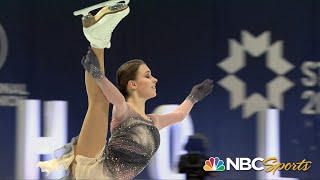 At 16 Anna Shcherbakova captures title at 2021 World Figure Skating Championships  NBC Sports [upl. by Barnaba791]