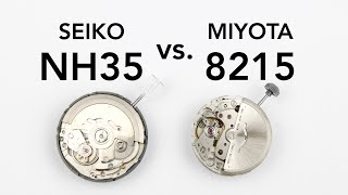 SEIKO NH35 vs MIYOTA 8215  A SideBySide Comparison NH36 amp 8210 [upl. by Ohare150]