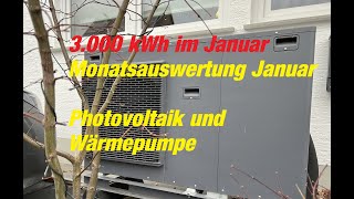 OMG 3000 kWh mit der Wärmepumpe im Januar  Auswertung Photovoltaik und Wärmepumpe [upl. by Chemash968]