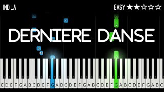 Indila  Dernière Danse  EASY Piano Tutorial [upl. by Demitria]