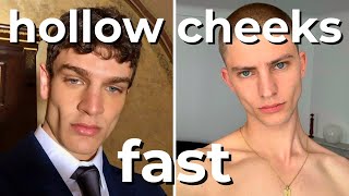 how to get hollow cheeks fast for the guys [upl. by Eirrak]