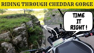 MOTORCYCLING THROUGH AMAZING CHEDDAR GORGE [upl. by Ayaet]