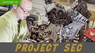 PROJECT SEC EP10 Teardown Seized M117 Engine FEAD amp Front Cover [upl. by Eitsyrc]