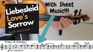 Liebesleid Loves Sorrow  Fritz Kreisler Slow Practice Included [upl. by Cosenza134]