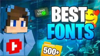 TOP 10 BEST FONT PACK FOR THUMBNAIL AND EDITING  Weenie [upl. by Dalenna]