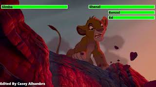 The Lion King 1994 Hyenas Chasing Simba with healthbars [upl. by Earlene940]