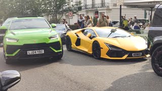 MILLIONAIRES Lifestyle in Summer London  SUPERCARSLimoRevuelto UrusMcLaren with Parking Ticket [upl. by Retrak]