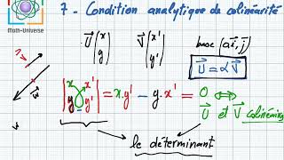 calcul vectoriel  vecteurs  normes  colinéaires  determinant  2 ieme anée [upl. by Alcock]