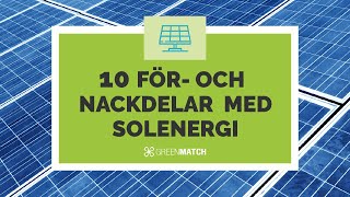 10 för och nackdelar med solenergi [upl. by Meeki]