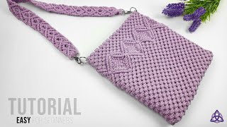 Making a HANDMADE Macrame Bag  EASY TUTORIAL [upl. by Andria]