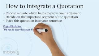 Integrating Quotes in Essays [upl. by Akirderf]