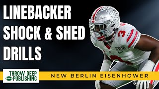 Linebacker Shock and Shed Drills [upl. by Edlun]