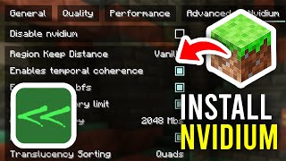 How To Install Nvidium In Minecraft  Full Guide [upl. by Nyssa284]