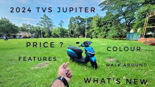 TVS Jupiter 110cc 2024 New Model  Review  Features  Price  Colours  In Detail Explain [upl. by Aruol868]