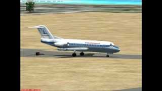 Piedmont Airlines Fokker 28 Flight Simulator FSX landing Key West Florida [upl. by Eerac]