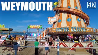 WEYMOUTH Dorset August 2021  Weymouth Beach amp Seafront  4K Virtual Walk [upl. by Downey]