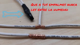 COMO hacer empalmes de CABLES eléctricos UNIR cables de electricidad [upl. by Kcirrad]