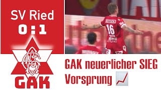 SV Ried ⚽️ GAK 0  1 Sieg gegen starke Rieder mit großartiger Schlussviertelstunde [upl. by Jacquenette]