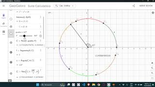 MATEMÁTICAS RADIANES Y GRADOS EN GEOGEBRA [upl. by Lose]