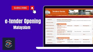 eTender Opening and Evaluations malayalam kerala etendering [upl. by Ailasor]