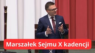 Wystąpienie Marszałka Sejmu RP Szymona Hołowni 13 listopada 2023 r [upl. by Enier]